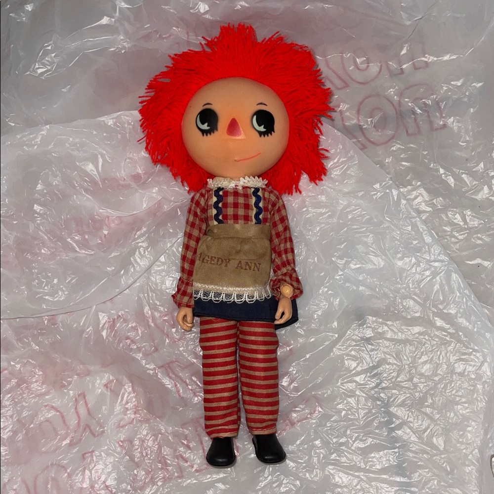 Rare Vintage Articulated Plastic Raggedy Ann 1975 The Bobbs-Merrill Nasco